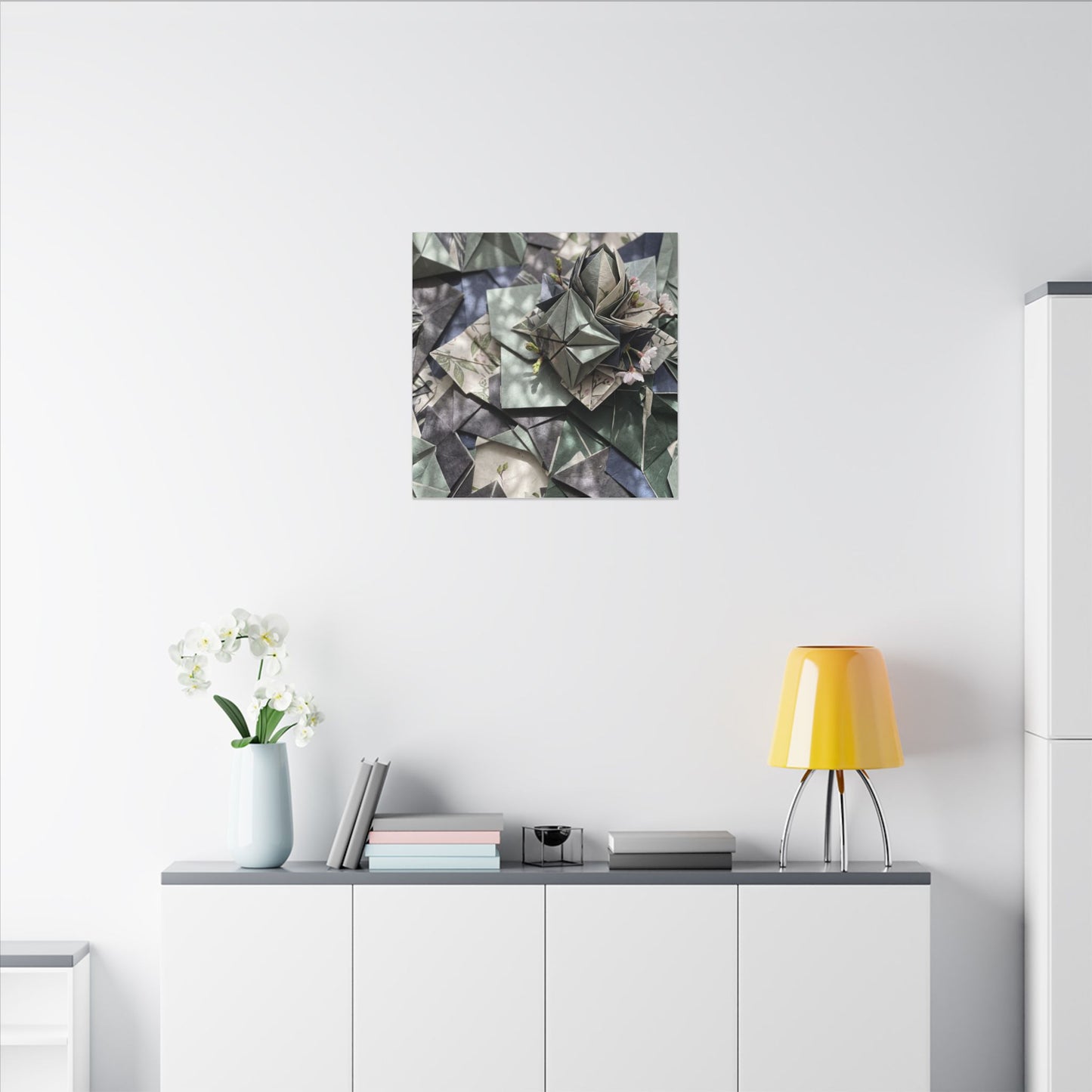 Shibui Paper Fold Canvas Art - Japandi Japanese Pattern