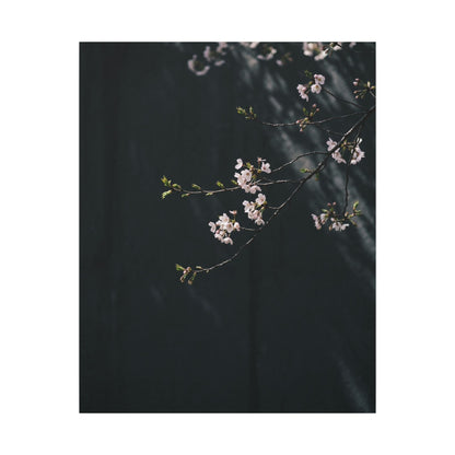 Cherry Blossom Spring Canvas Art | Dark Japandi Sophisticated Design