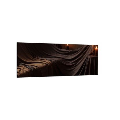 Candlelight Silk Drape Canvas Art - Dark Japandi Ma