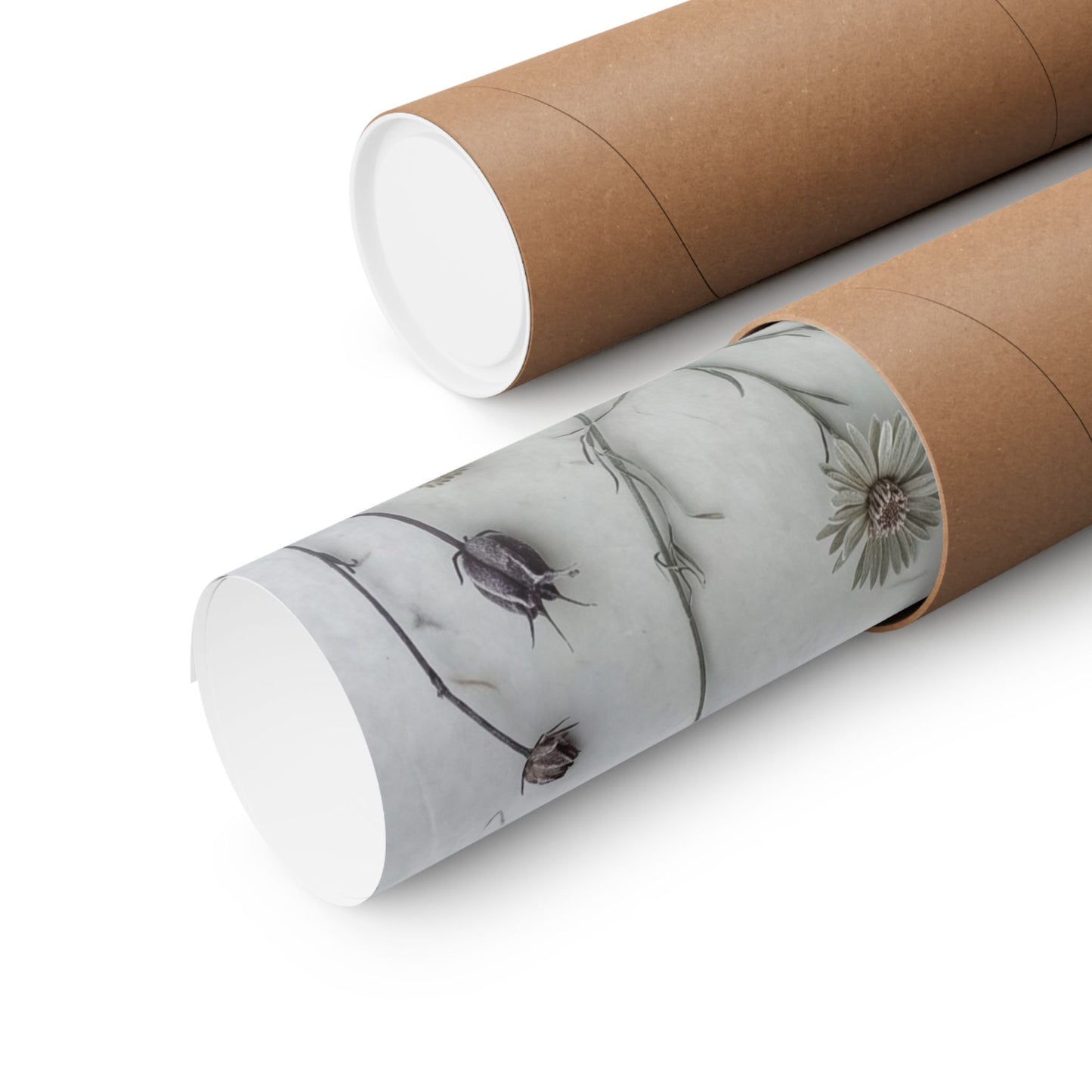 Earthy Dried Flowers Wall Art Print - Japanese Pattern Japandi