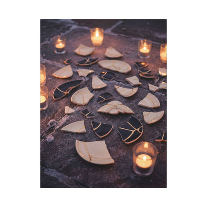 Winter Broken Pottery Broken Beauty Canvas Art | Beautiful Decor