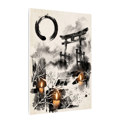 Candlelight Torii Gate Canvas Art - Zen Datsuzoku