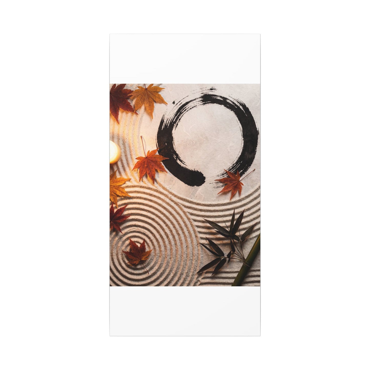 Tranquil Rock Garden Canvas Art - Enso Zen