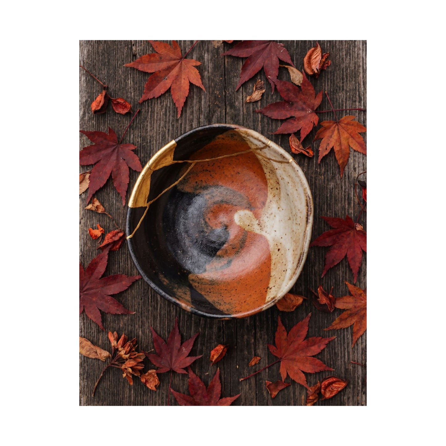 Ceramic Bowl Broken Beauty Wall Art Print | Beautiful Kintsugi Art