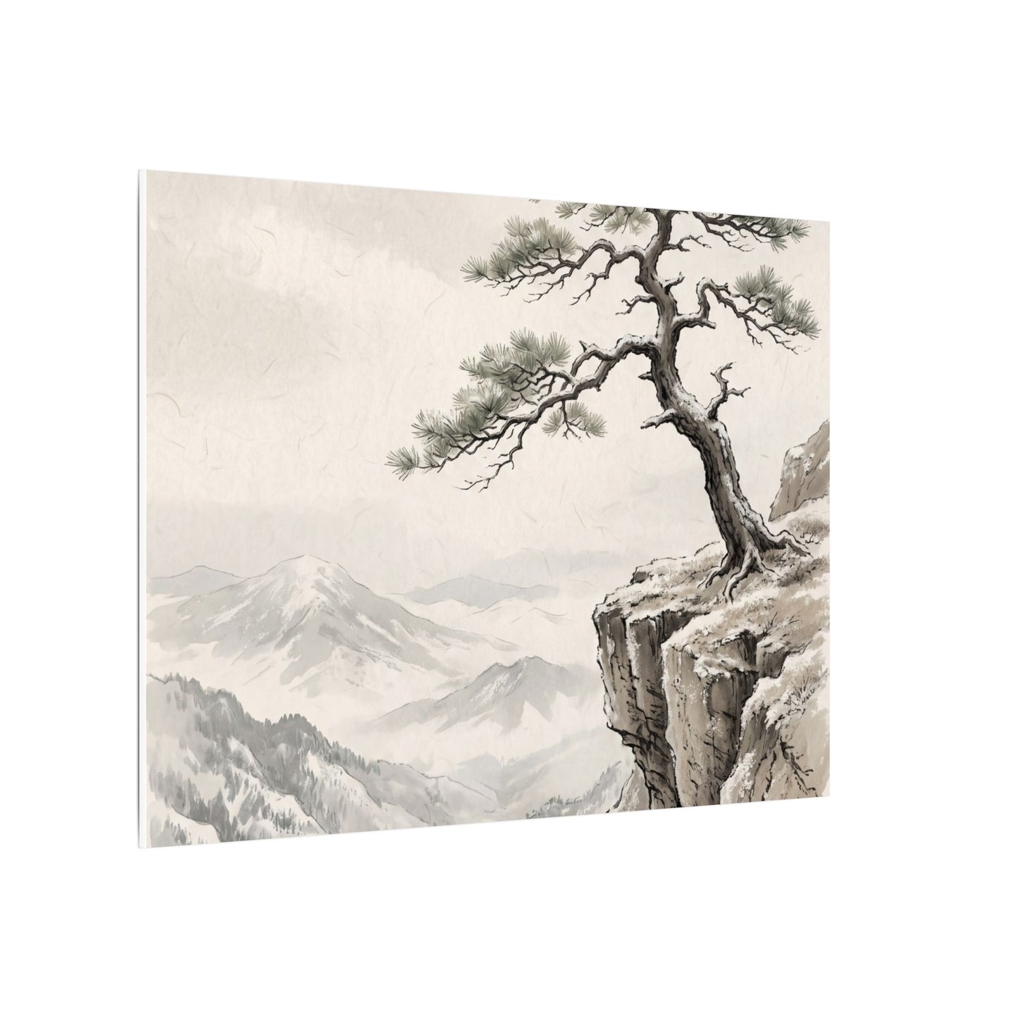 Seijaku Pine Tree Canvas Art - Japandi Japanese Pattern