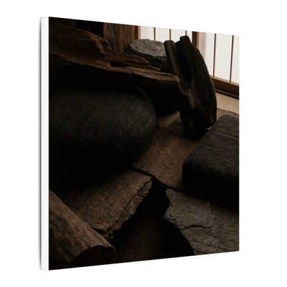 Dark Japandi Shadow Zen Canvas Art