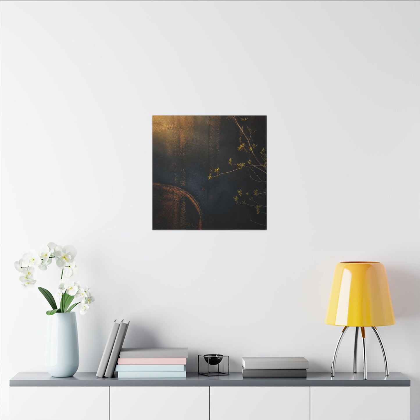 Spring Rust Patina Dark Texture Canvas Art | Moody Decor