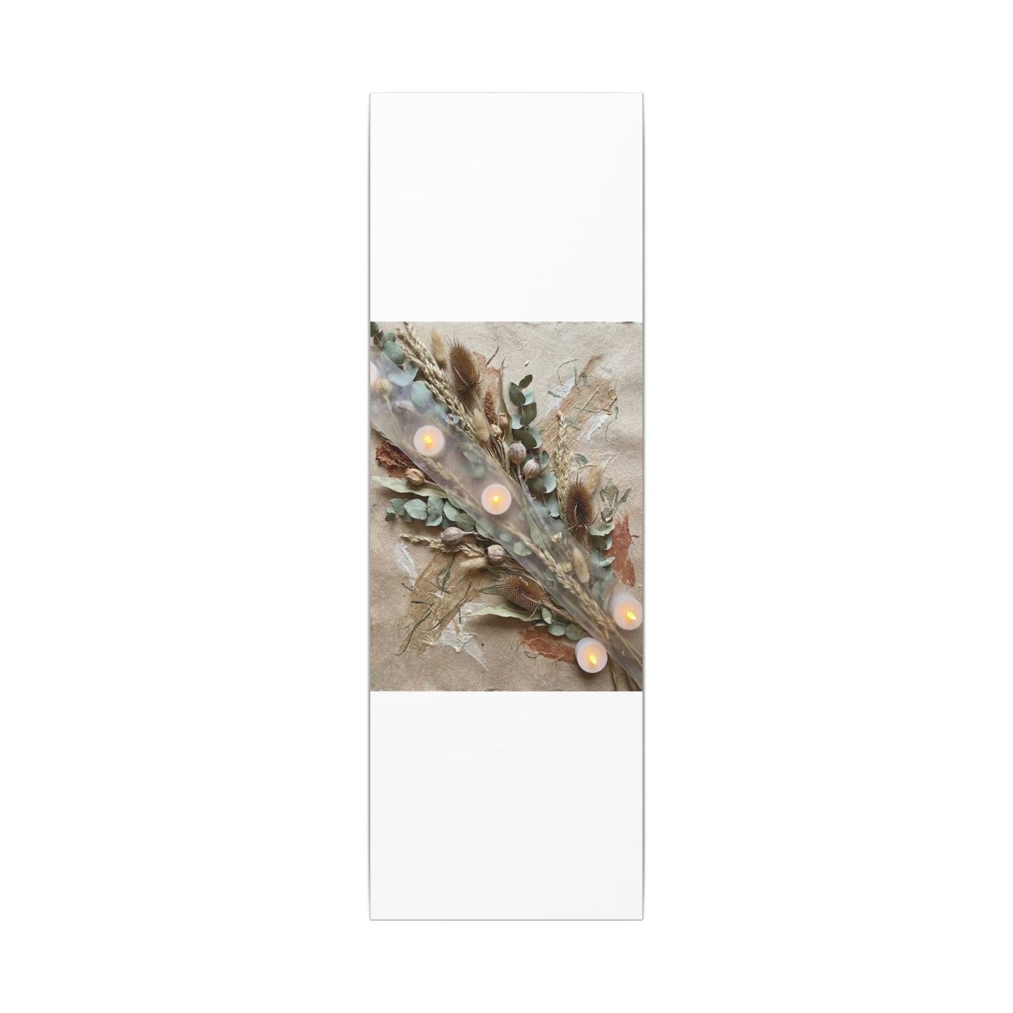 Candlelight Dried Flowers Canvas Art - Japandi Kanso