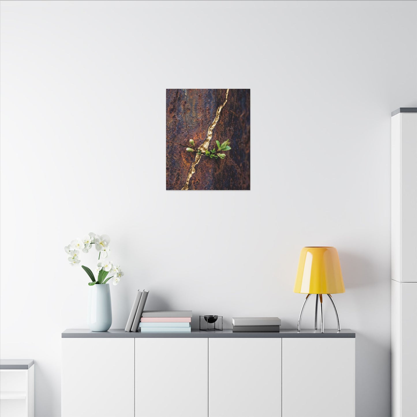 Overcast Rust Patina Canvas Art - Kintsugi Datsuzoku