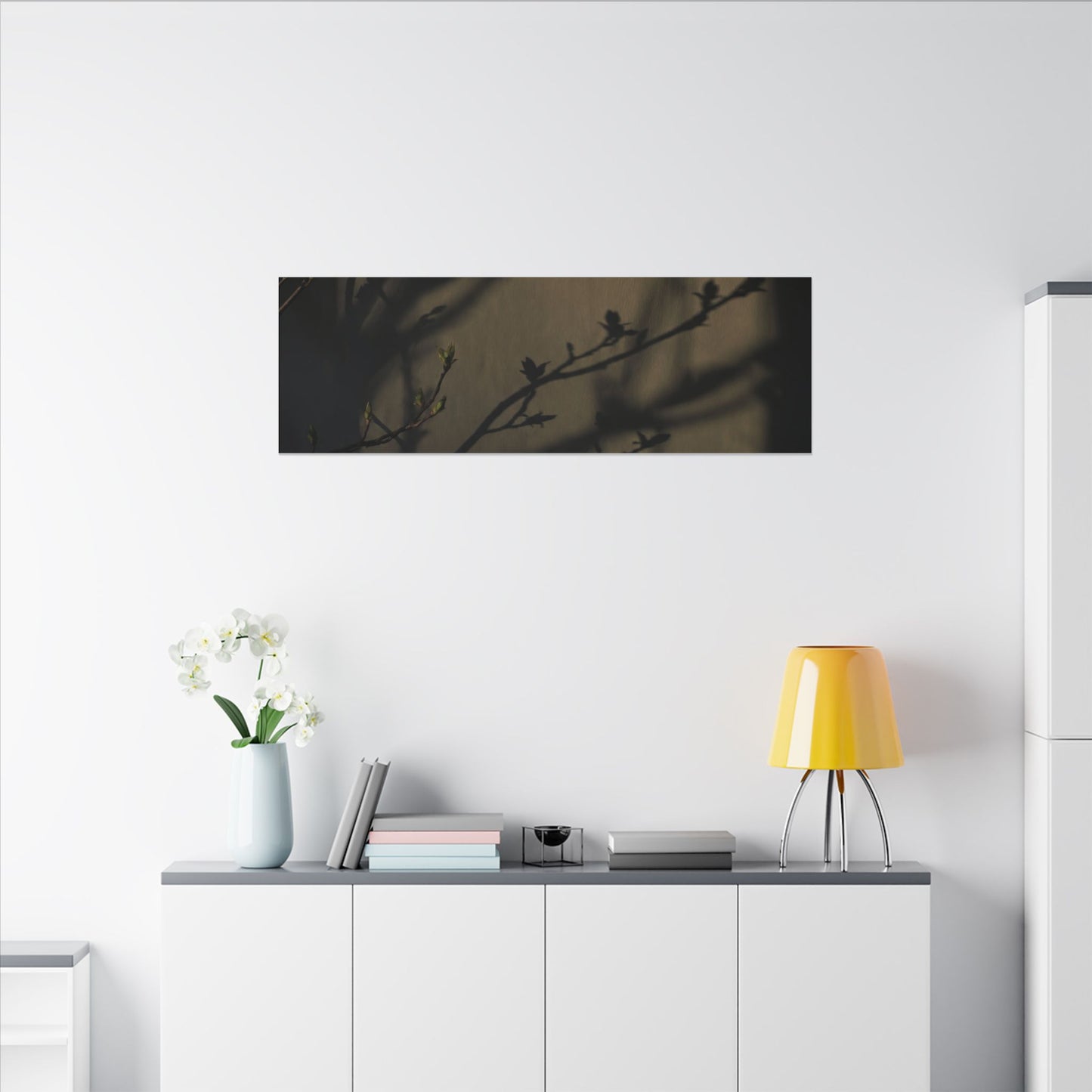 Seijaku Shadow Play Canvas Art - Dark Japandi Charcoal Ink