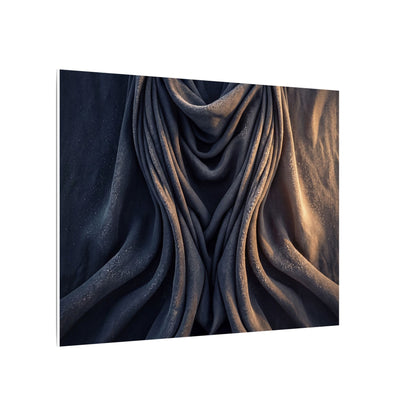Moody Silk Drape Canvas Art - Shadow Zen Dark Japandi