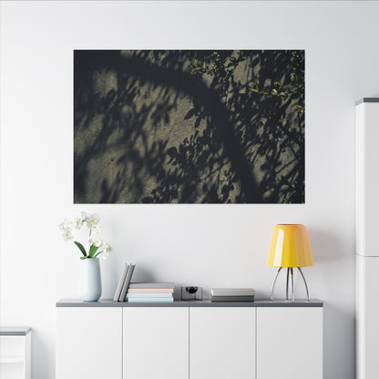 Atmospheric Shadow Play Canvas Art - Moody Minimal Dark Japandi