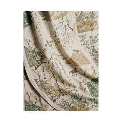 Silk Drape Japanese Pattern Wall Art Print | Neutral Japandi Art