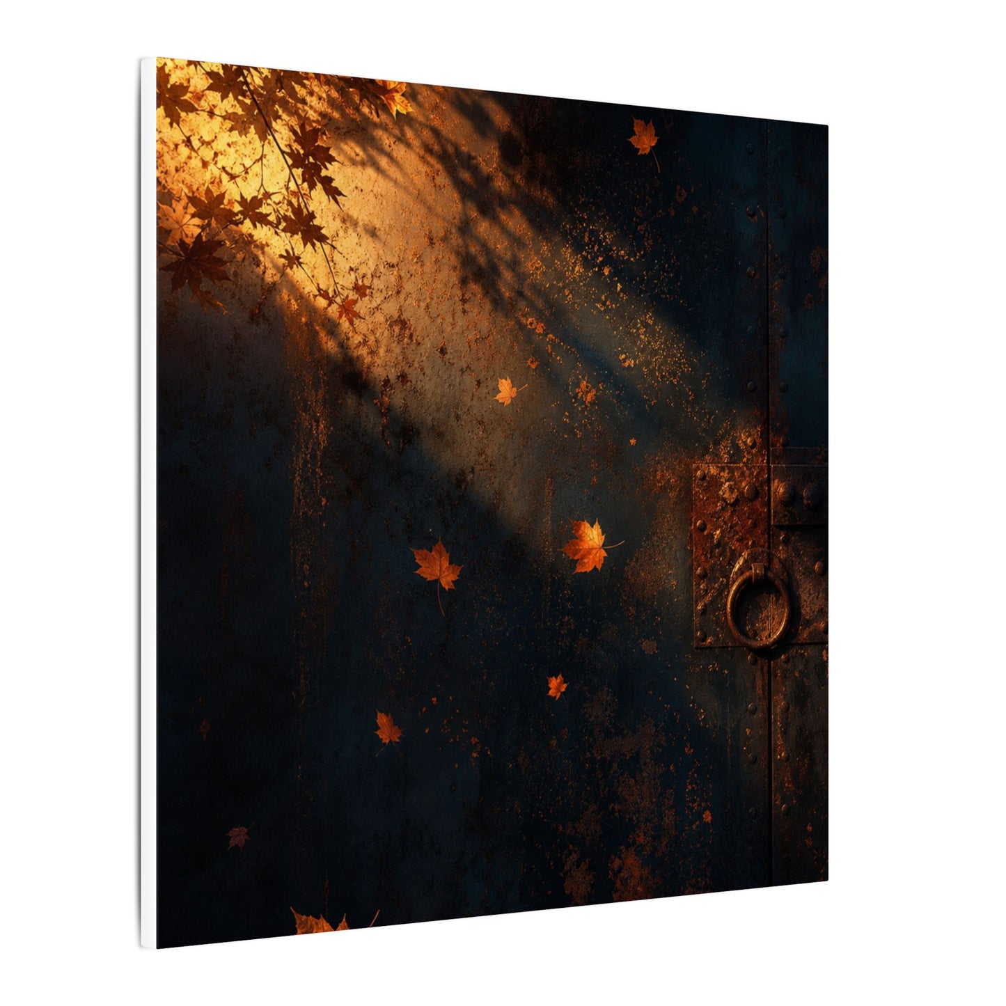 Dark Japandi Rust Patina in Golden Hour | Shadow Zen Canvas Art