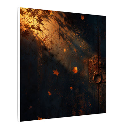 Dark Japandi Rust Patina in Golden Hour | Shadow Zen Canvas Art