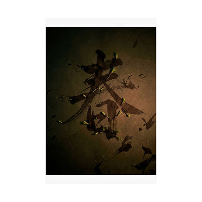 Spring Calligraphy Shadow Zen Wall Art Print | Sophisticated Decor