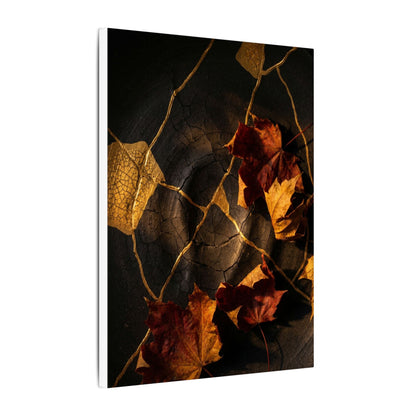 Resilient Shadow Play Canvas Art - Crackle Gold Kintsugi