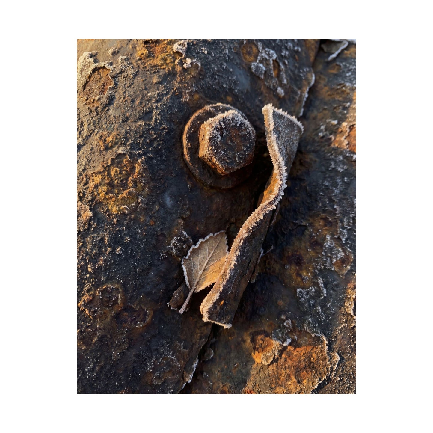 Golden Hour Rust Patina Wall Art Print - Dark Japandi Datsuzoku