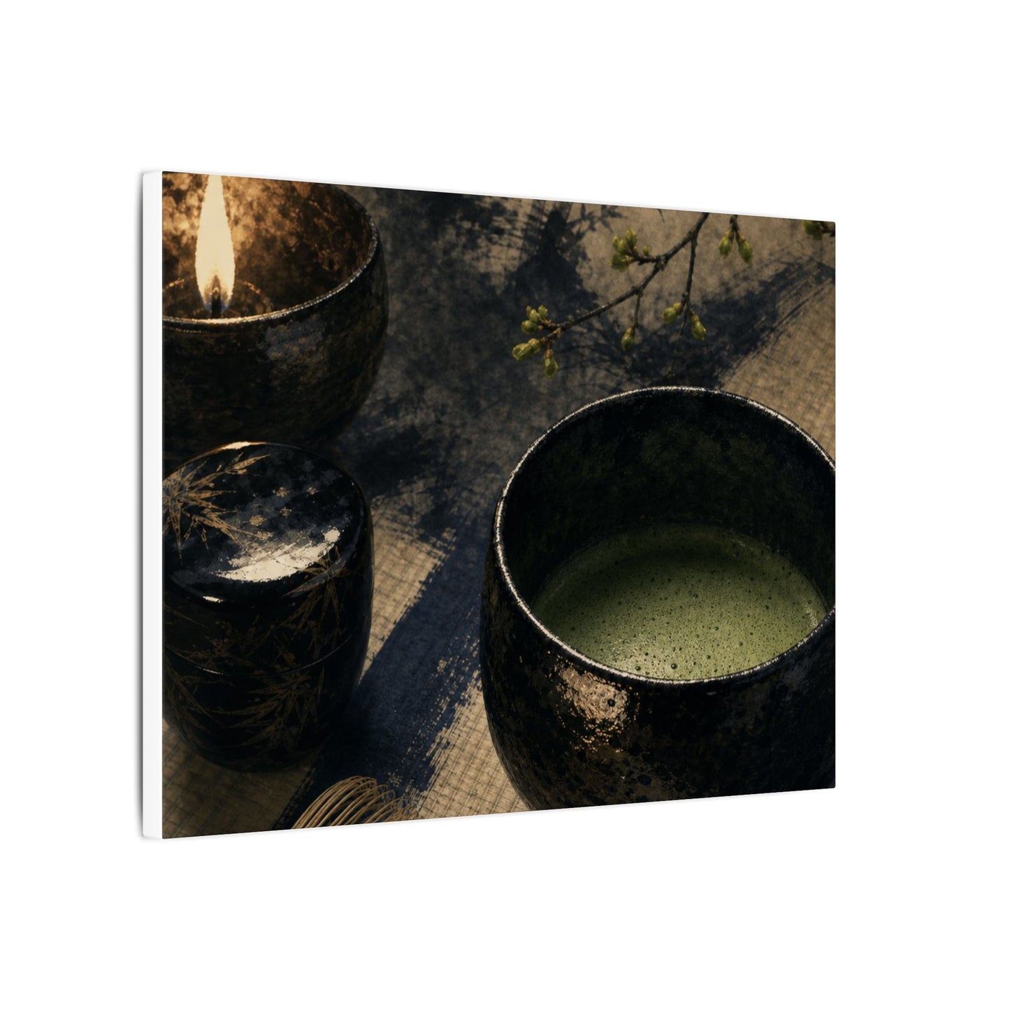 Ma Tea Ceremony Canvas Art - Zen Sumi E