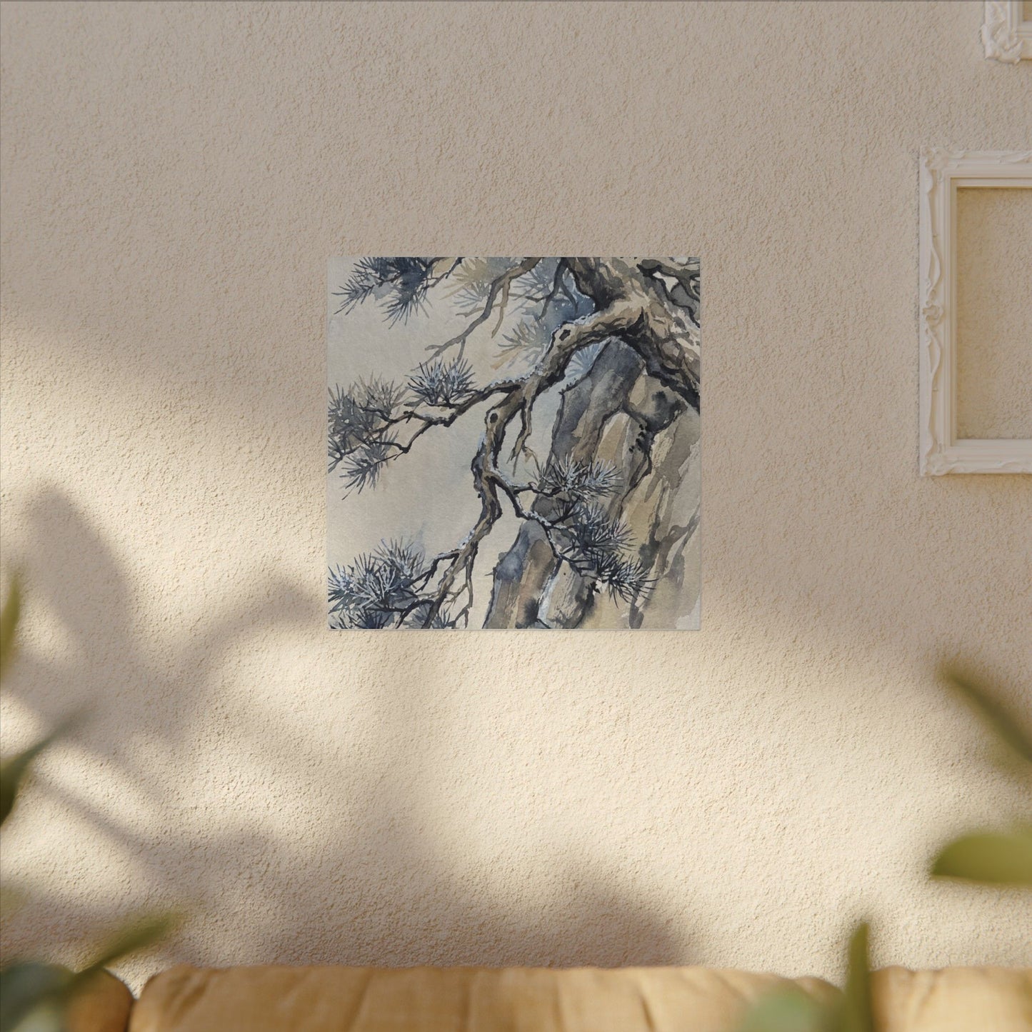 Moonlight Pine Tree Canvas Art - Japandi Seijaku