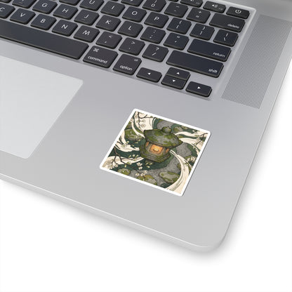 Spring Stone Lantern Ukiyo E Inspired Sticker | Peaceful Decor