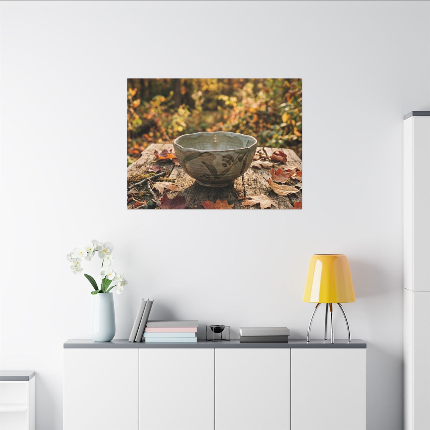 Spring Rock Garden Moody Minimal Canvas Art | Luxurious Decor