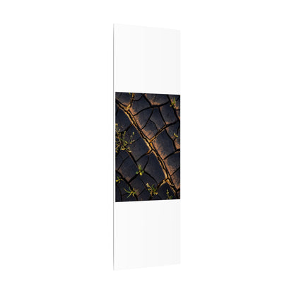 Kintsugi Cracked Earth in Golden Hour | Gold Vein Canvas Art