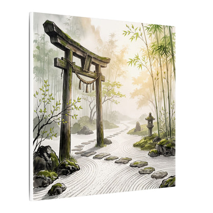 Peaceful Torii Gate Canvas Art - Karesansui Zen