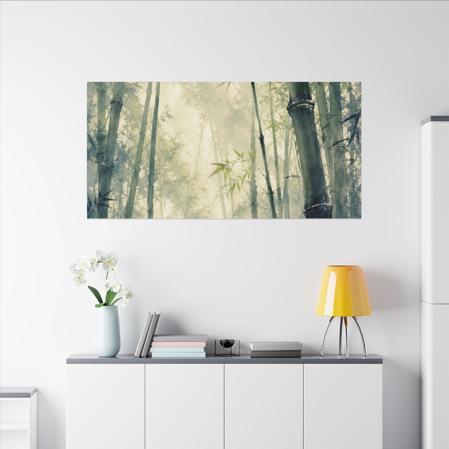 Bamboo Grove Spring Canvas Art | Zen Serene Design