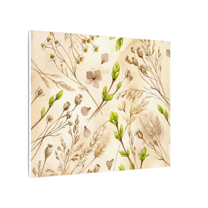Spring Dried Flowers Watercolor Canvas Art | Earthy Decor