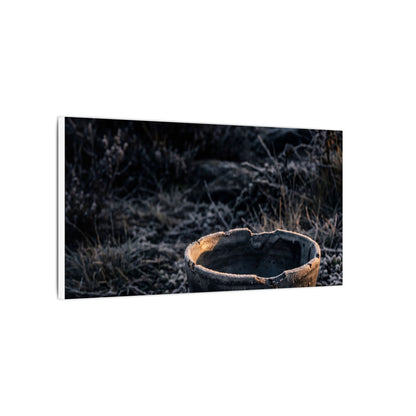 Kanso Ceramic Bowl Canvas Art - Dark Japandi Dark Texture