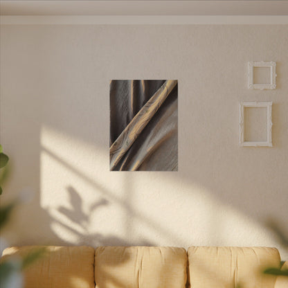 Warm Silk Drape Canvas Art - Japanese Pattern Japandi