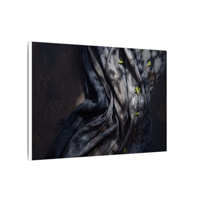 Seijaku Silk Drape Canvas Art - Dark Japandi Dark Texture