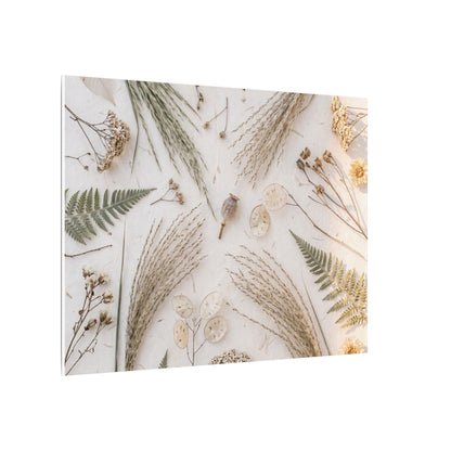 Elegant Dried Flowers Canvas Art - Japanese Pattern Japandi