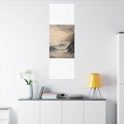 Ocean Wave Spring Canvas Art | Japandi Elegant Design