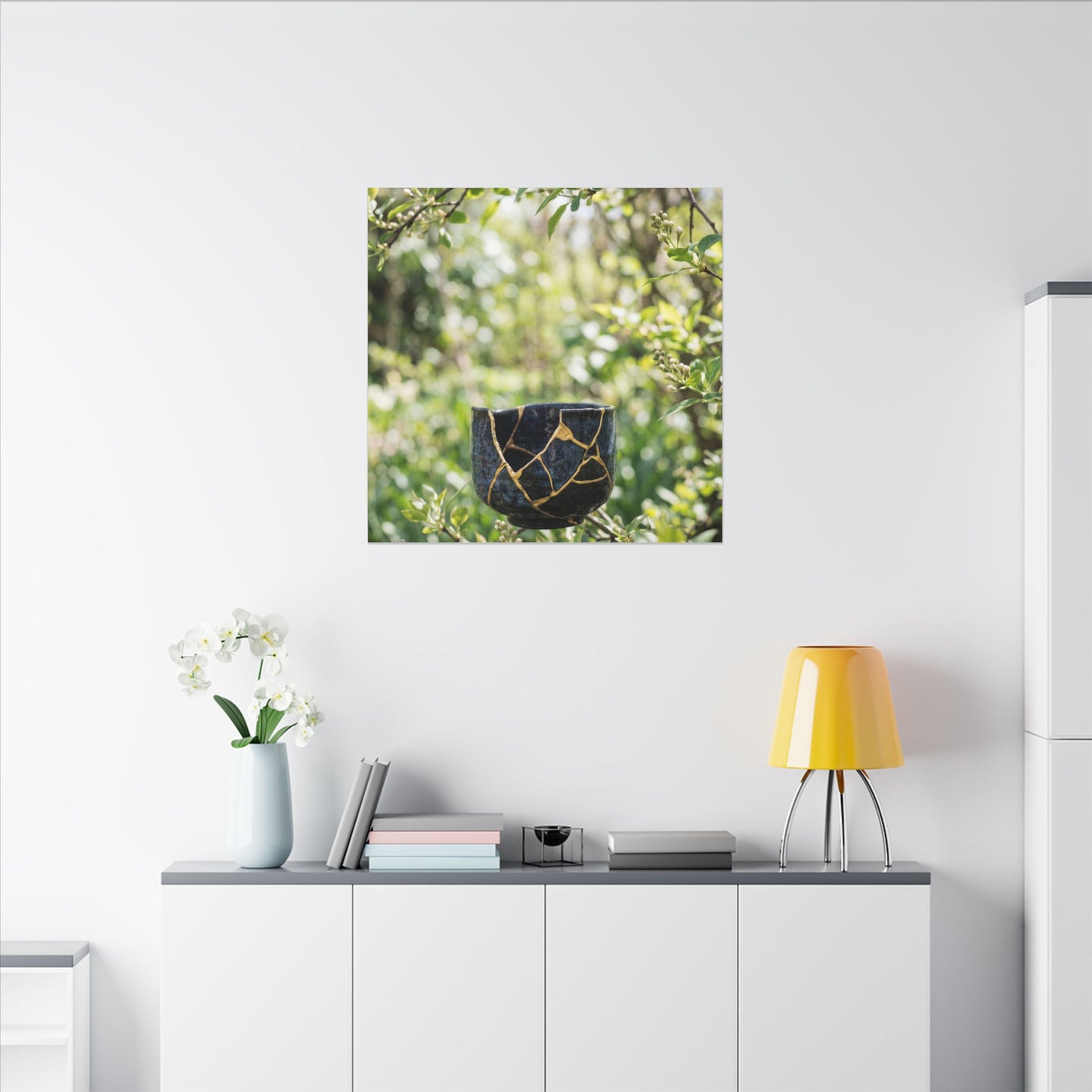Kintsugi Broken Pottery in Dappled | Broken Beauty Canvas Art