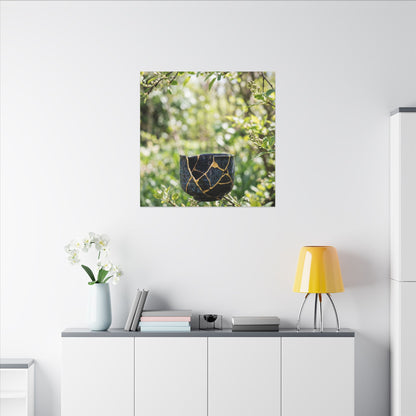 Kintsugi Broken Pottery in Dappled | Broken Beauty Canvas Art
