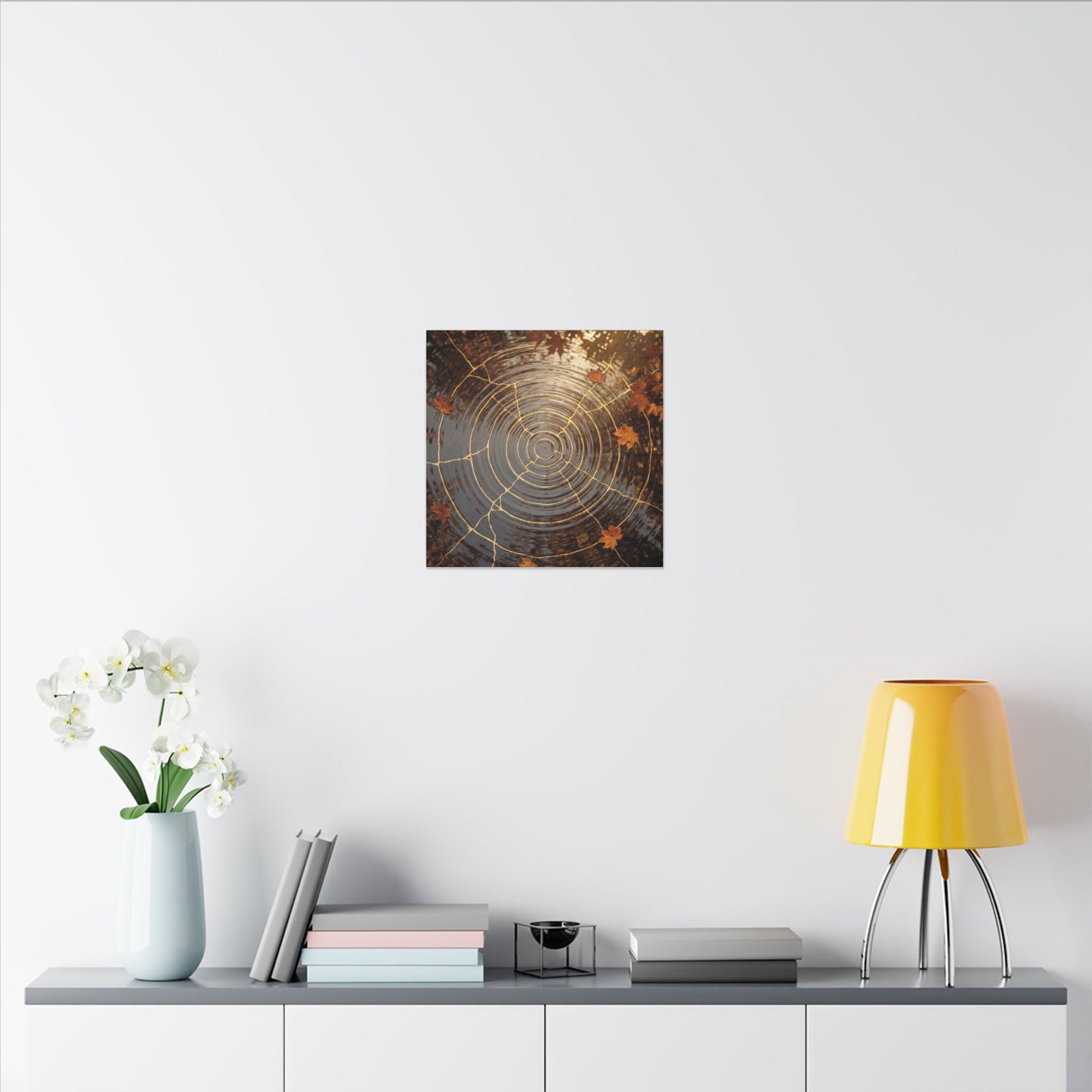 Artful Water Ripple Canvas Art - Gold Vein Kintsugi
