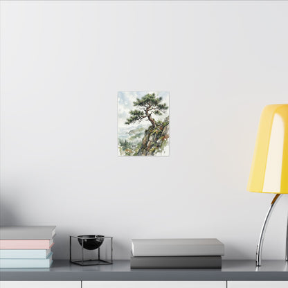 Pine Tree Spring Canvas Art | Japandi Neutral Design