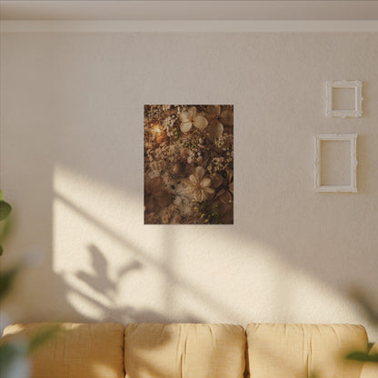 Spring Dried Flowers Japanese Pattern Canvas Art | Earthy Decor