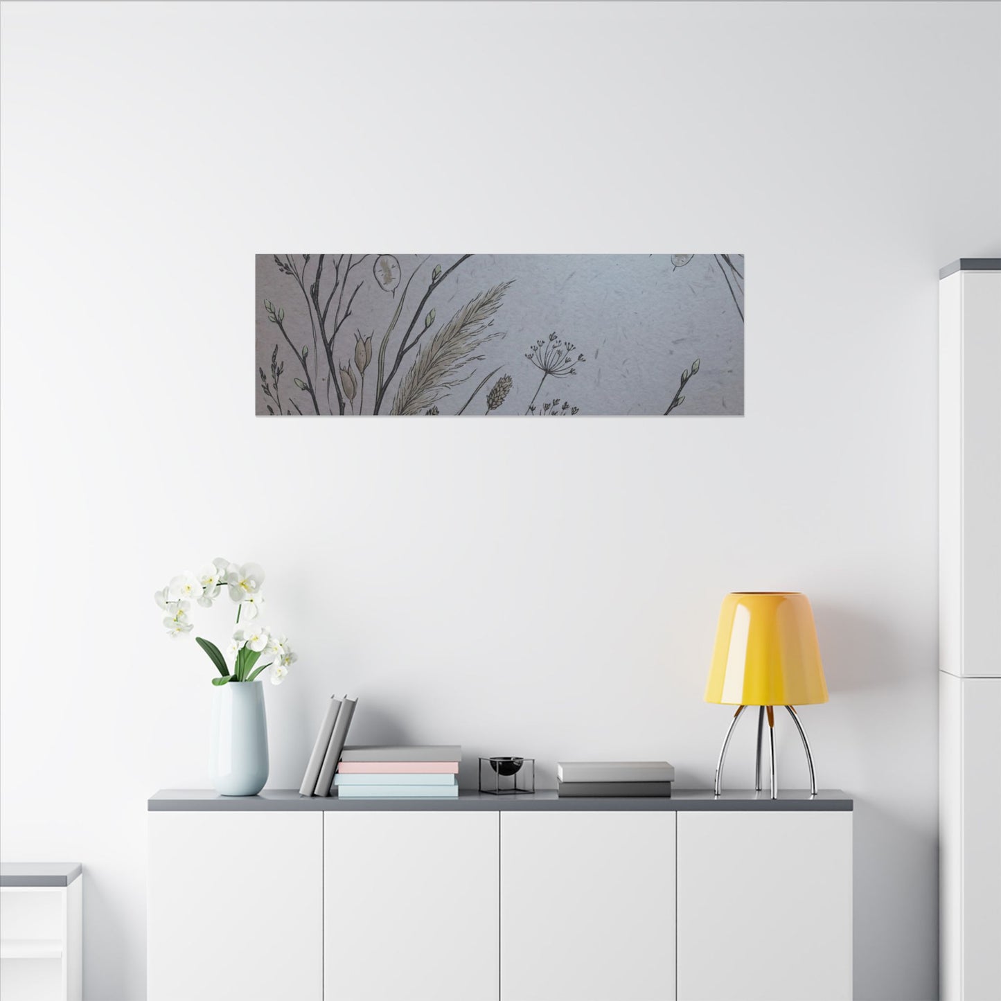 Spring Dried Flowers Japanese Pattern Canvas Art | Cozy Decor
