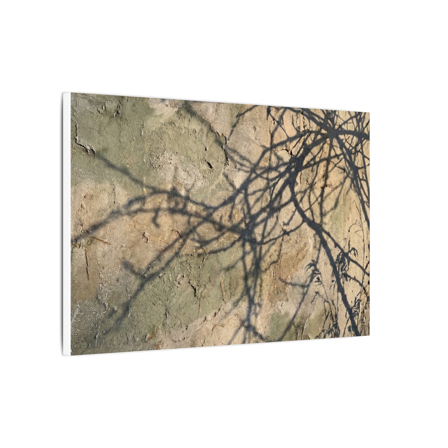 Japandi Shadow Play in Golden Hour | Texture Canvas Art