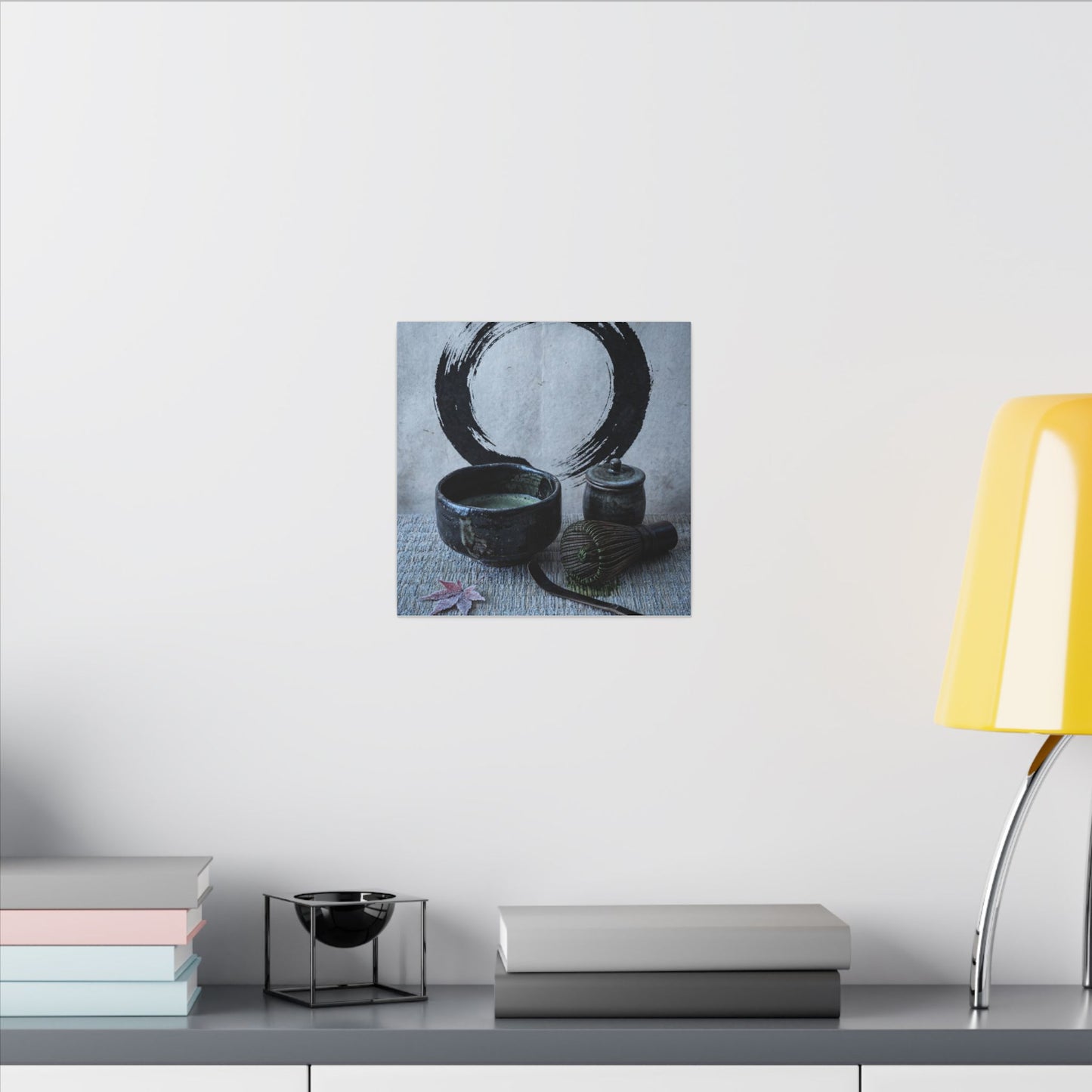 Tea Ceremony Canvas Art | Winter Zen Enso Art