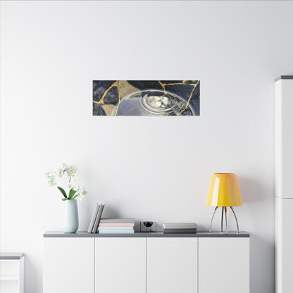 Water Ripple Spring Canvas Art | Kintsugi Beautiful Design