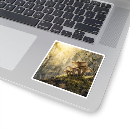 Golden Hour Wild Mushrooms Sticker - Japandi Ma