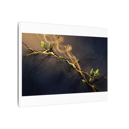 Spring Incense Smoke Gold Vein Canvas Art | Healing Decor