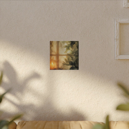 Cozy Shoji Screen Canvas Art - Watercolor Japandi