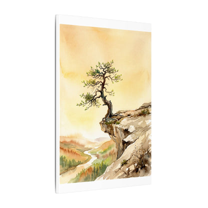 Golden Hour Pine Tree Canvas Art - Japandi Fukinsei