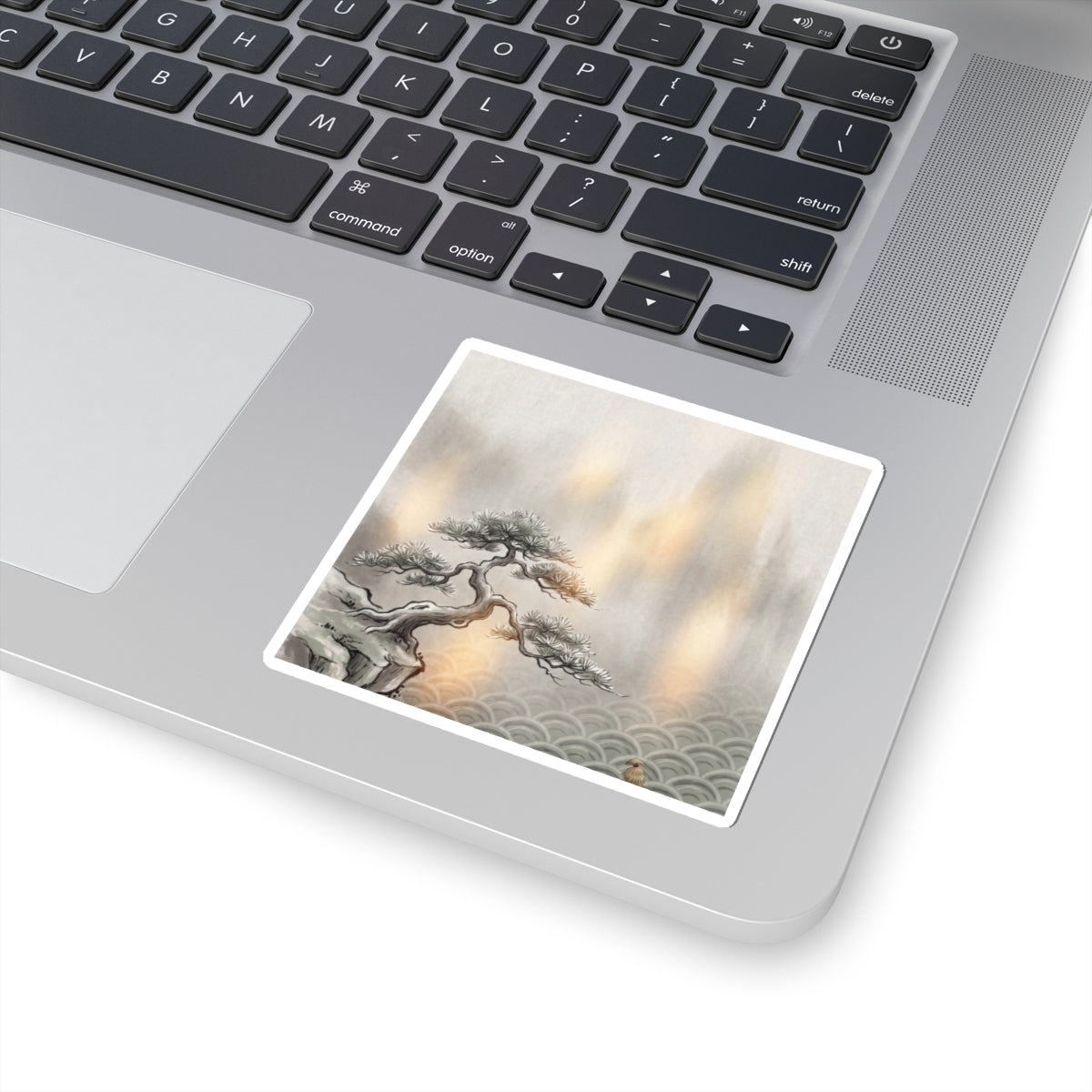 Warm Pine Tree Sticker - Japanese Pattern Japandi