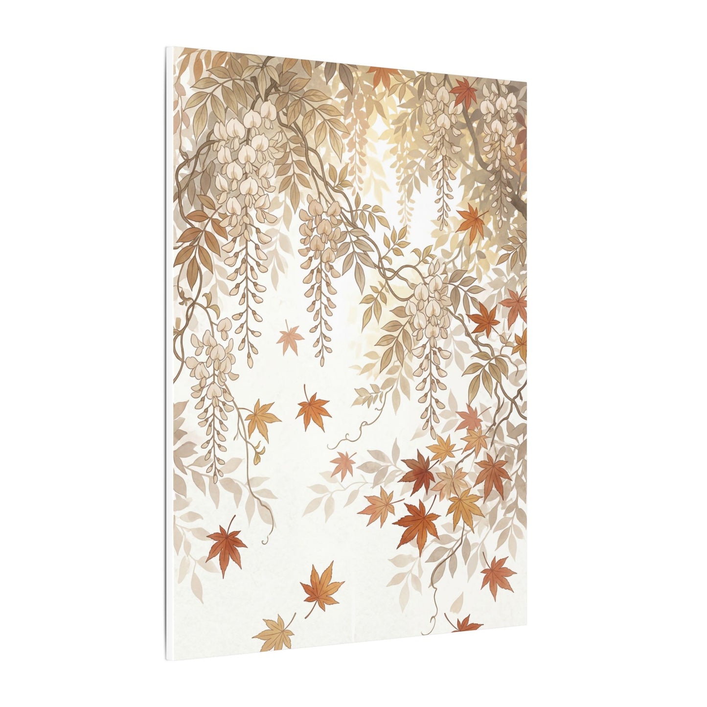Shibui Wisteria Canvas Art - Japandi Japanese Pattern